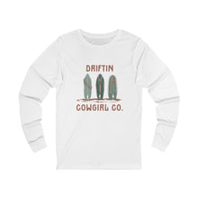 Driftin' Cowgirl Long Sleeve Tee, Western Apparel, Casual Fashion, Gift for Cowgirls, Outdoor Style, Bohemian Top