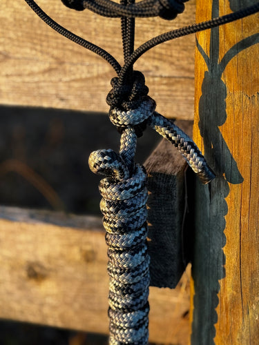 Man In Black Knotted Quick Change Rope Halter